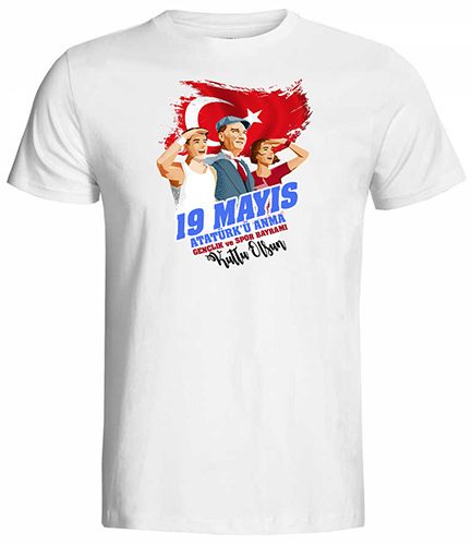 19 Mayıs Baskılı Tshirt