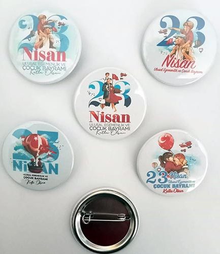 23 NİSAN Öğrenci Rozeti 5 li Set