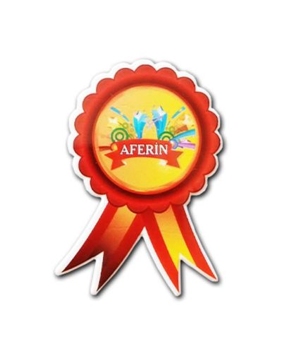 10 Adet Aferin Pvc Kabartma Sticker Etiket (5X7,5 cm)