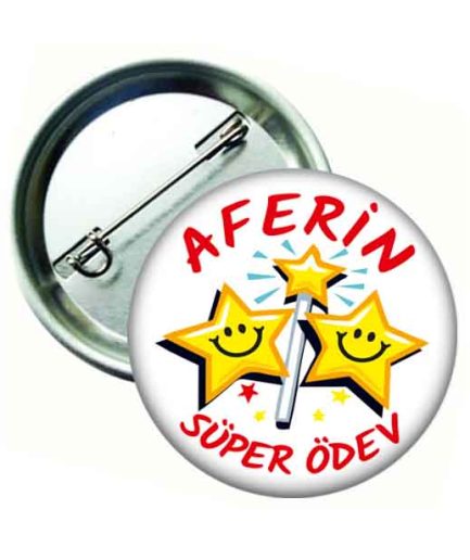 Aferin Süper Ödev Yaka Rozeti