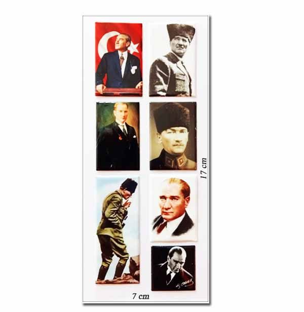 Atatürk Pvc Kabartma Sticker Etiket