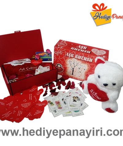 Mini Peluş Ayıcıklı Aşk Kutusu