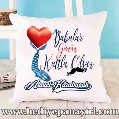 Babalar Günü Hediyesi Baskılı Yastık