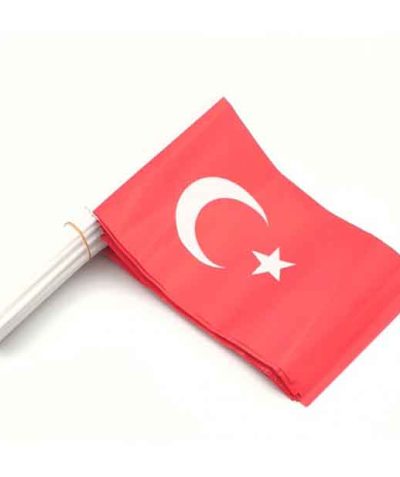 Çubuklu Kağıt Türk Bayrağı (10 Adet)