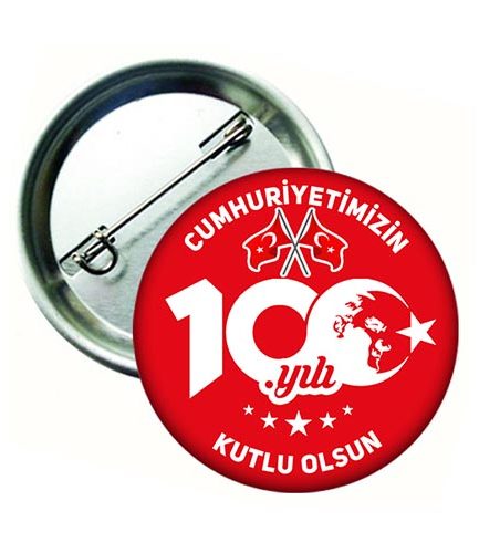 Cumhuriyetimizin 100. Yılı Rozeti (44 mm)