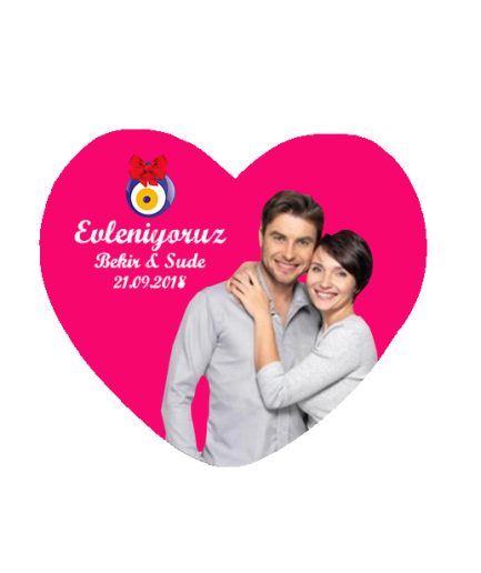Kişiye Özel Kalp Magnet (25'li Paket)