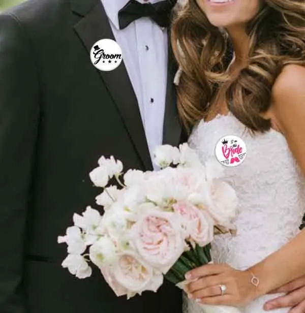 Gelin ve Damat Düğün Rozetleri 2