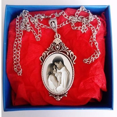 Kişiye Özel Gümüş Renk Nostaljik Kolye