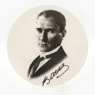 Atatürk Portreli Dekoratif Tabak