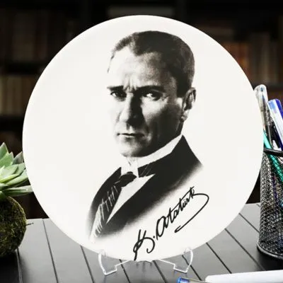 Atatürk Portreli Dekoratif Tabak