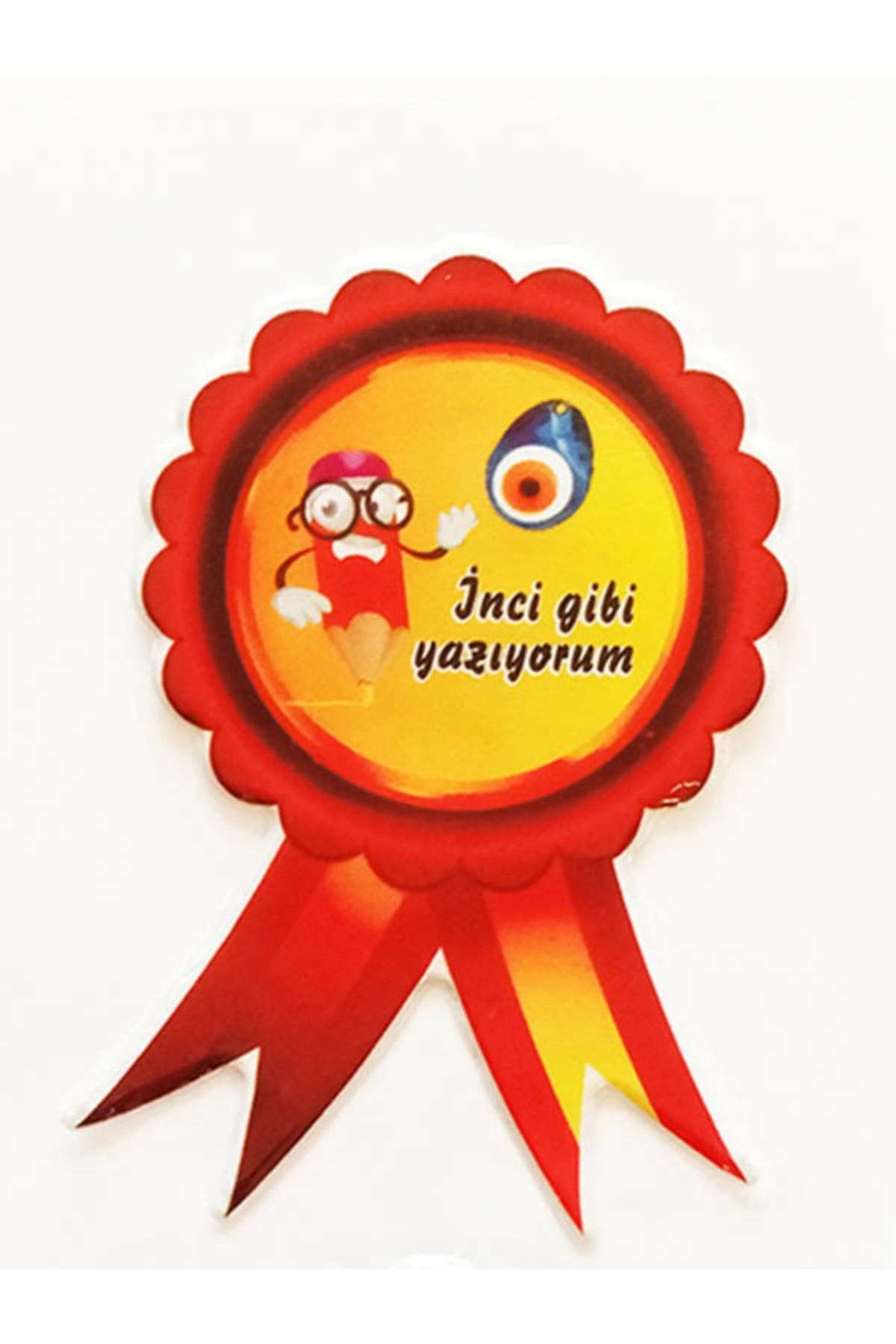 10 Adet İNCİ GİBİ YAZIYORUM KABARTMA ETİKET STİCKER