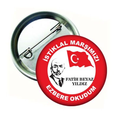 İsimli İstiklal Marşımızı Ezbere Okuyorum Rozeti