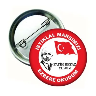 İsimli İstiklal Marşımızı Ezbere Okuyorum Rozeti