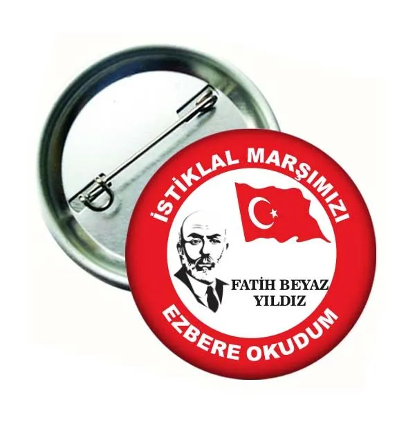 İsimli İstiklal Marşımızı Ezbere Okuyorum Rozeti