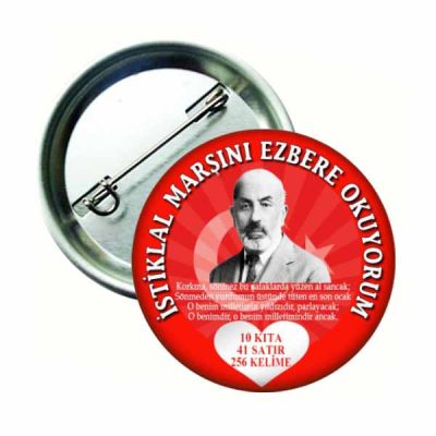 İstiklal Marşımızı Ezbere Okuyorum Rozeti
