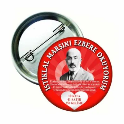 İstiklal Marşımızı Ezbere Okuyorum Rozeti