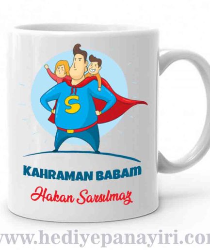 Babalar Gününe Özel Kahraman Babam Kupa Bardak