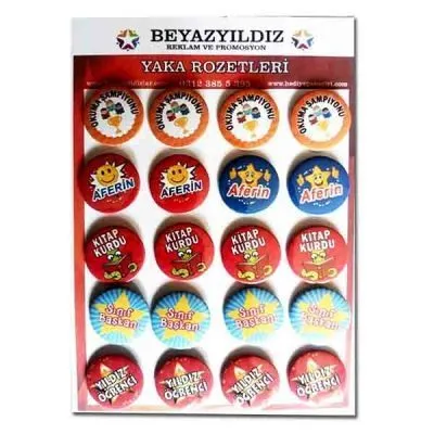 Öğrenci Motivasyon Rozetleri 1 (20 Adet)