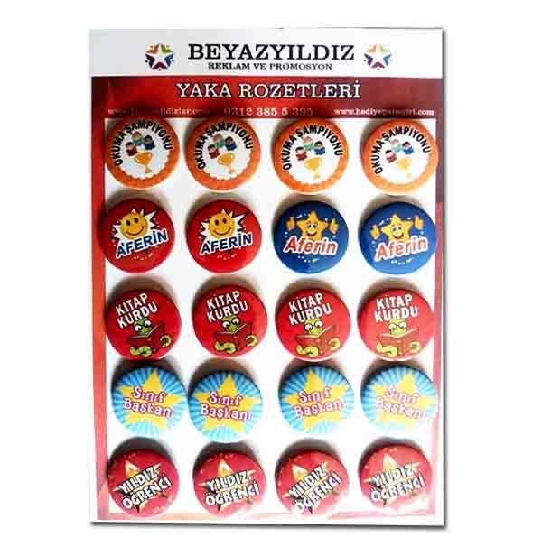 Öğrenci Motivasyon Rozetleri 1 (20 Adet)