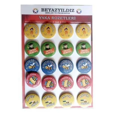 Öğrenci Motivasyon Rozetleri 2 (20 Adet)