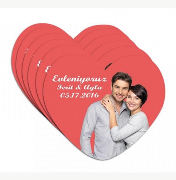Kişiye Özel Kalp Magnet (25’li Paket)