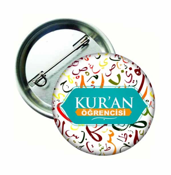 Kuran Öğrencisi Yaka Rozeti Kuran-ı Kerim Eğitimi Motivasyon Ödülü