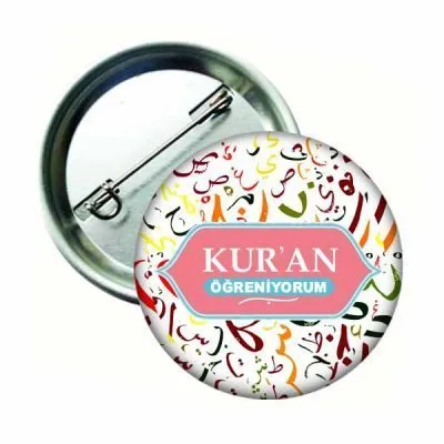 Kuran Öğreniyorum Rozeti PEMBE