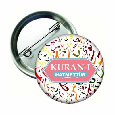 Kuran`ı Hatmettim Rozeti PEMBE