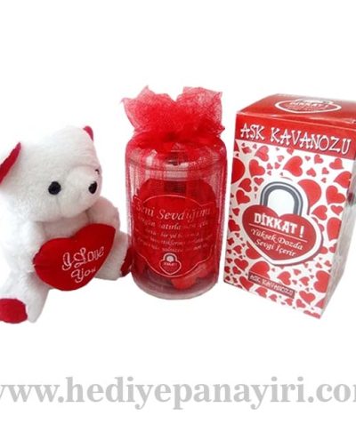 Mini Peluş Ayıcıklı Aşk Kavanozu