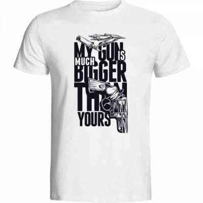 My Gun is Bigger Than Yours Baskılı Tişört