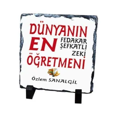 Öğretmenler Gününe Özel Kare Taş