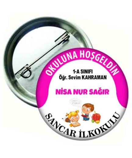 Okuluna Hoş Geldin Öğrenci Rozeti