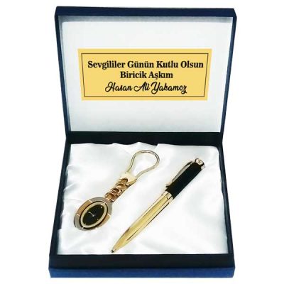 Saat Anahtarlıklı VIP Kalem Seti