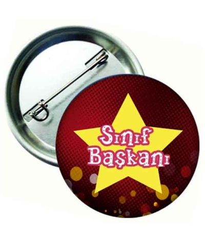 Sınıf Başkanı Öğrenci Rozeti (10 Adet)