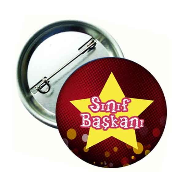 Sınıf Başkanı Öğrenci Rozeti (10 Adet)