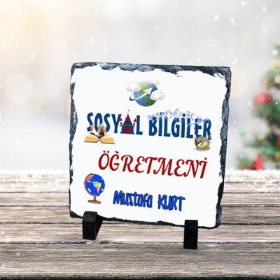 Sosyal Bilgiler Öğretmeni Doğal Kare Taş