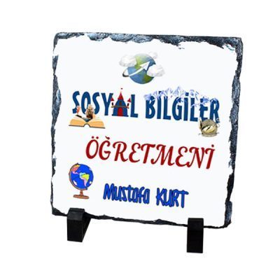 Sosyal Bilgiler Öğretmeni Doğal Kare Taş