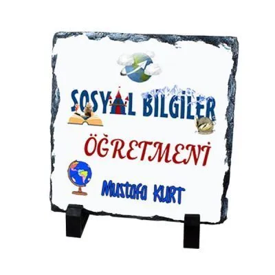 Sosyal Bilgiler Öğretmeni Doğal Kare Taş