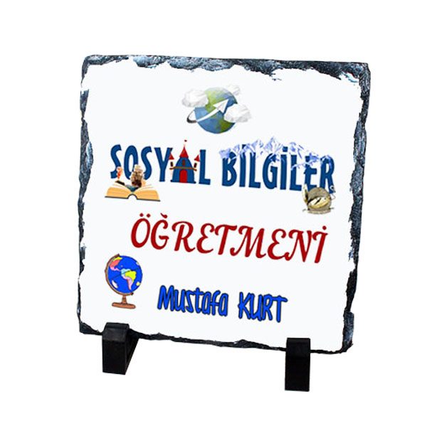 Sosyal Bilgiler Öğretmeni Doğal Kare Taş