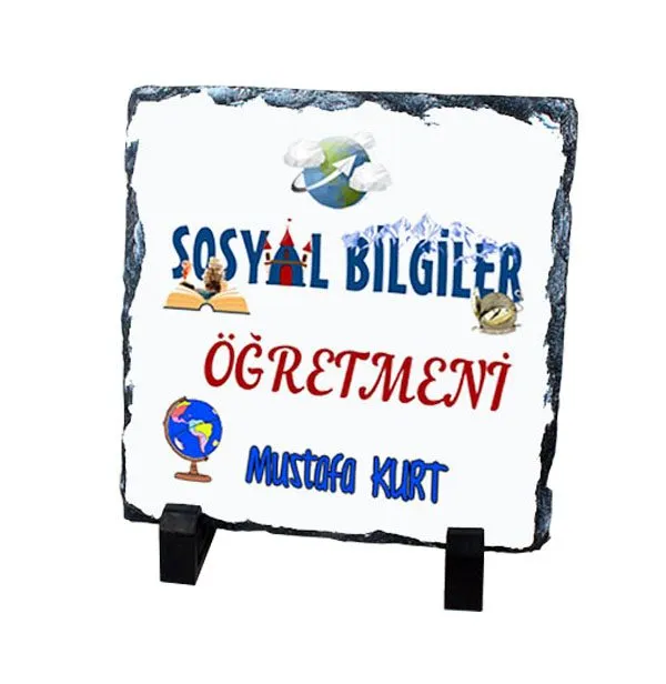 Sosyal Bilgiler Öğretmeni Doğal Kare Taş