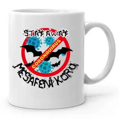 Stay Away Mesafeni Koru Baskılı Kupa Bardak
