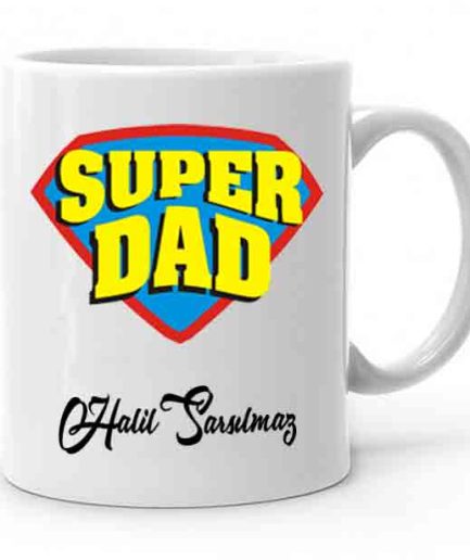 Babalar Günü Hediyesi Super Dad Kupa Bardak