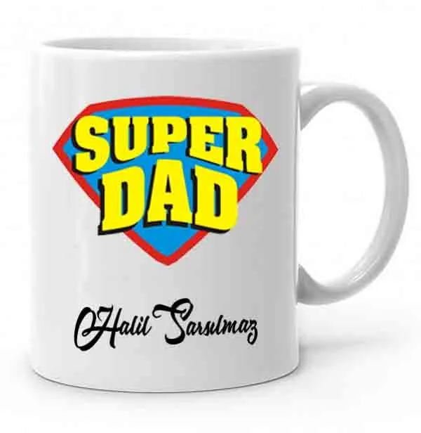 Babalar Günü Hediyesi Super Dad Kupa Bardak