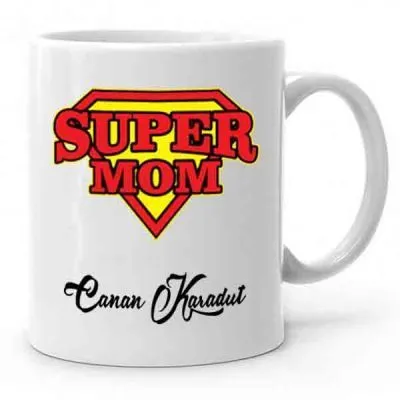 Super Mom Baskılı Kupa Bardak