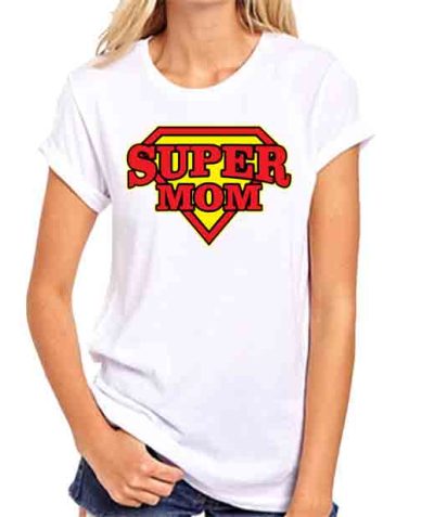 Super Mom Baskılı Tişört