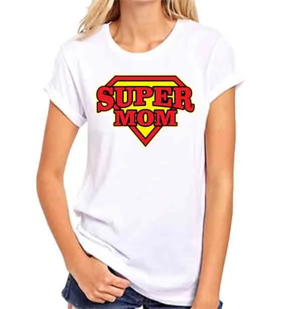 Super Mom Baskılı Tişört
