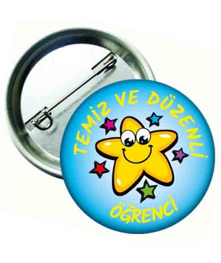 Temiz,Düzenli Öğrenci Rozeti (10 Adet)