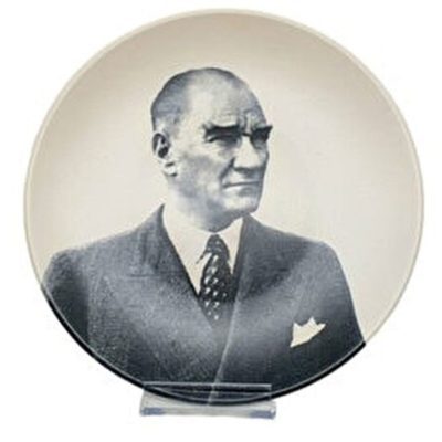 Keramika Marka Atatürk Portreli Dekoratif Tabak