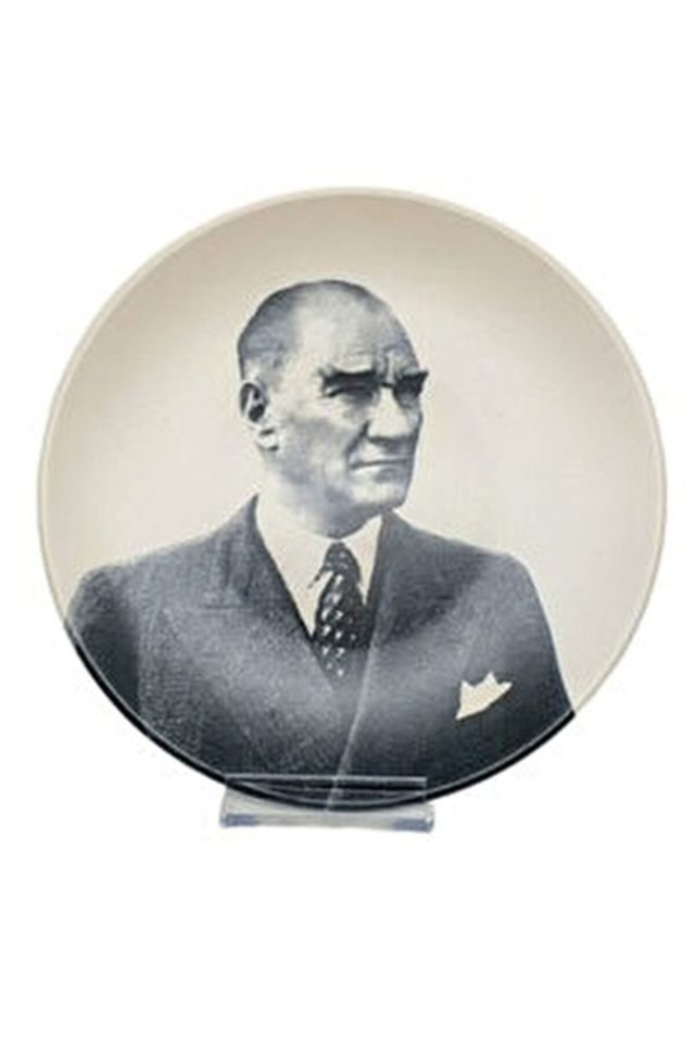 Keramika Marka Atatürk Portreli Dekoratif Tabak