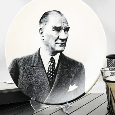 Atatürk Portreli Dekoratif Tabak